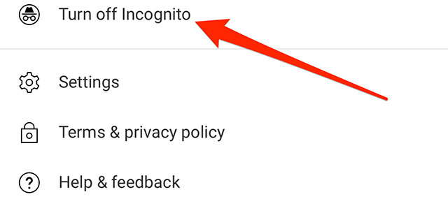 how to disable incognito mode on android